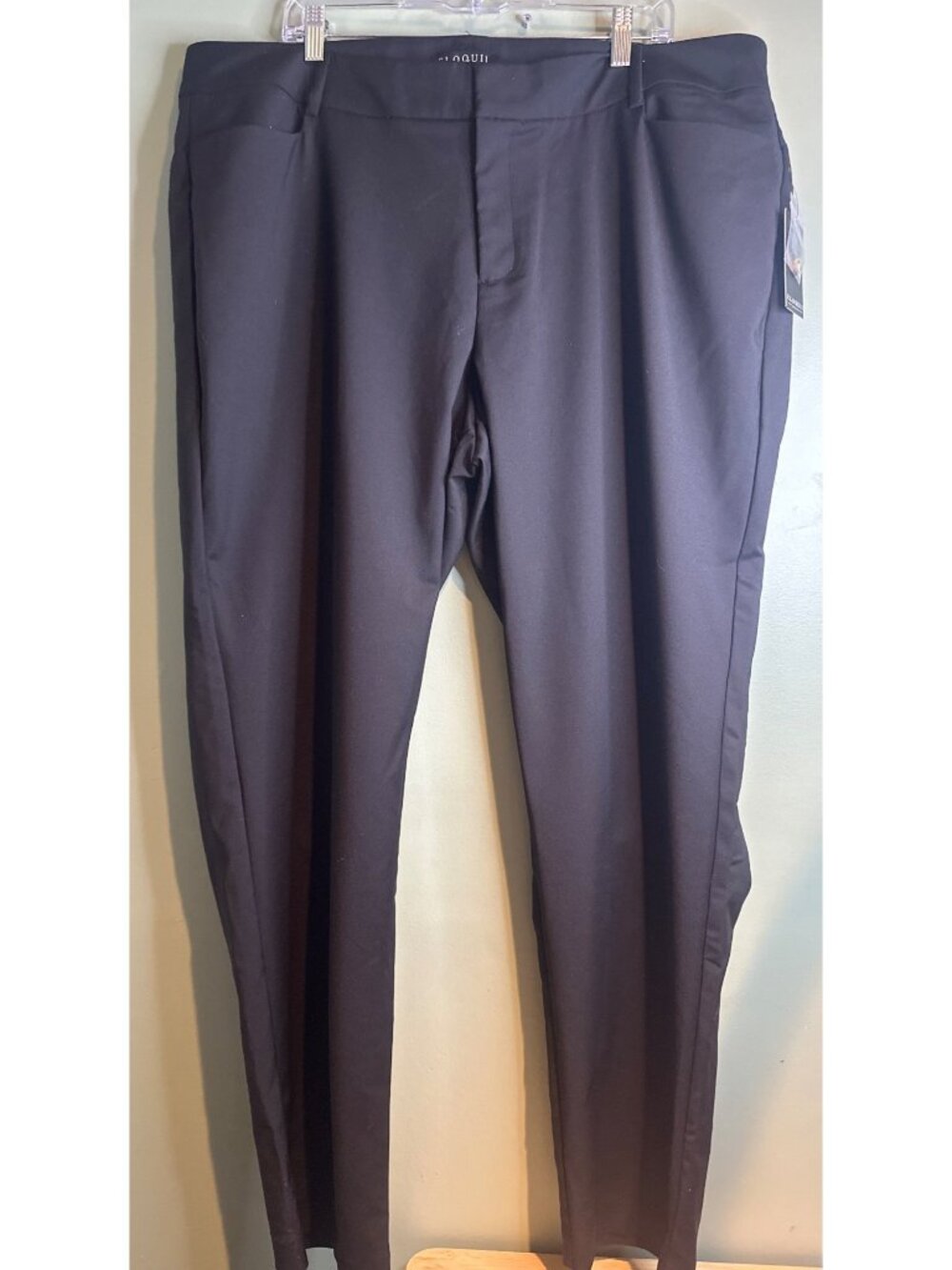 Eloquii Black Dress Pants 20L Plus Size NWT Straight Leg Career Office 20 Long